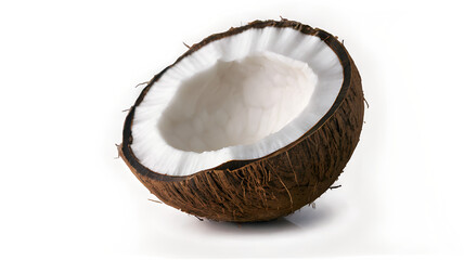 coconut on white background