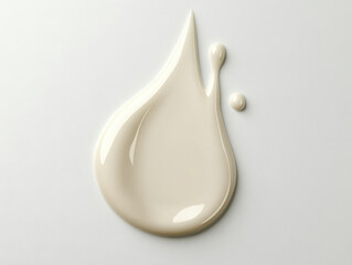 beautiful white cosmetic cream drop