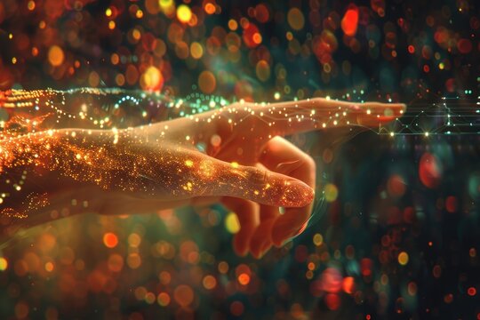 A person's hand holds a cell phone, ideal for tech-related images and concept shots