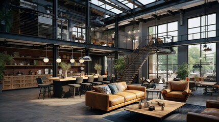 Fototapeta premium A photo of Worker Residences with Open and Air