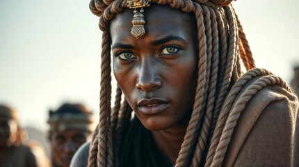 North African nomad woman closeup