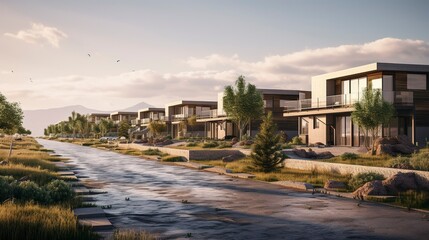 Obraz premium A photo of Minimal Retirement Homes Framed