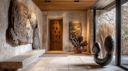 Chic Western Entryway with Artistic Clean Lines