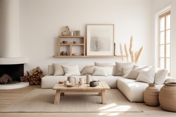 Interior of a Scandinavian style living room