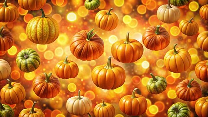 Chic pumpkin design featuring abstract geometric shapes creates a seamless wallpaper pattern. Ideal for fall decor, autumn aesthetics, trendy backgrounds, and stylish home decor.