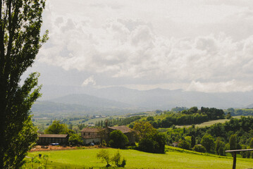 Italian landscape in a storm.
