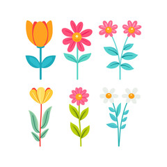 Ten simple flower drawings feature tulips and daisies.
