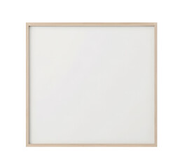 Fototapeta premium Empty wooden frame ready for artwork display in a bright and airy room