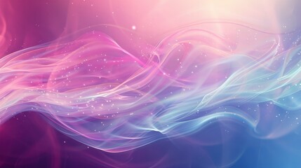 Obraz premium Abstract Pink and Blue Wave Design With Sparkling Dust