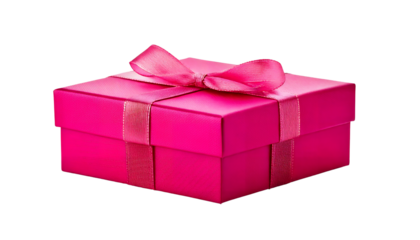 A Stunning Pink Gift Box with a Delicate Ribbon Bow, Perfectly Wrapped for a Special Occasion