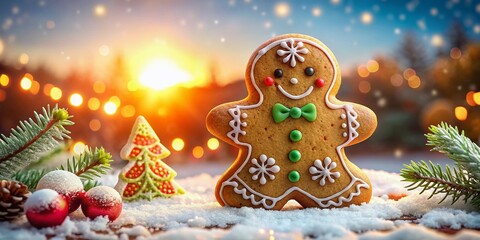 Create a dazzling Gingerbread Man design template featuring exquisite decorations, perfect for holiday crafts. Ideal for festive projects and SEO-friendly designs to brighten your celebrations.