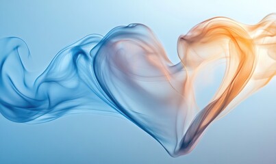 Obraz premium A heart made of smoke is shown in the image