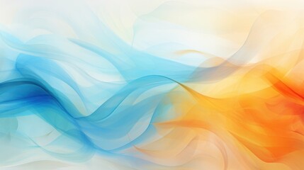 Obraz premium Abstract Blue and Orange Wave Forms Design
