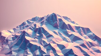 paper textured mountain with pink background