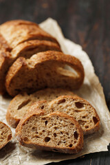 Close Up Sliced Sourdough Bread