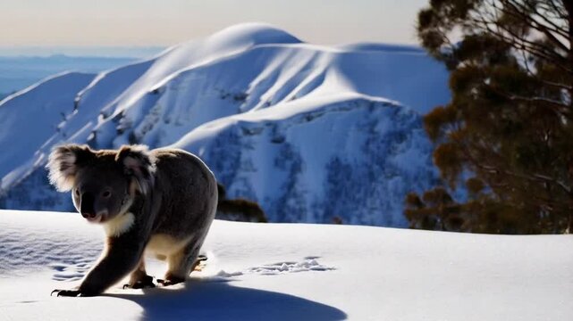 A Koala in the Snow