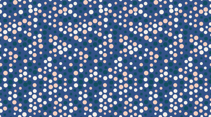 Seamless spotted pattern with abstract round shapes. Ideal for textile fabrics, wallpapers, or poster backgrounds with a creative geometric style.