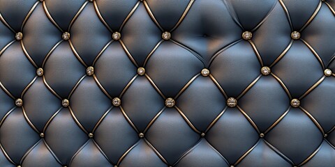 luxury grey leather with gold button and diamonds for luxury pattern 