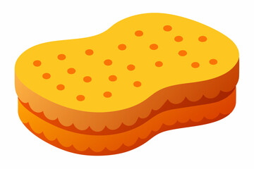 colored kitchen sponges isolated on a white backgrounded vector illustration