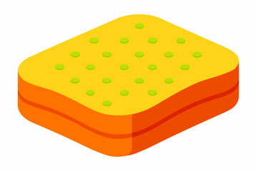colored kitchen sponges isolated on a white backgrounded vector illustration