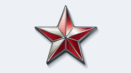 Obraz premium Patriotic USA Flag Star Icon Vector Graphic for Independence Day Celebrations