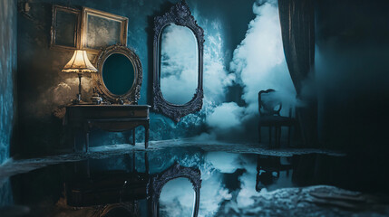 Using mirrors to create an illusion of depth and spookiness.