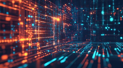 Generic information technology, computer architecture or artificial intelligence abstract concept illustration. Created with technology.