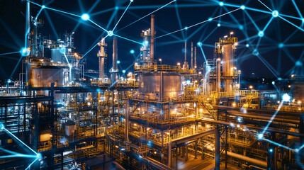 Fototapeta premium Utilizing advanced data models to track energy consumption and identify opportunities for energy efficiency in production.
