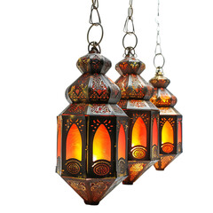 Obraz premium Arabic Lanterns, Ramadan Decor isoated on transparent background