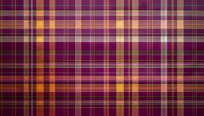 Vibrant Plaid Pattern in Purple, Orange, and Pink Hues