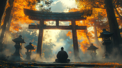 samurai, japan, japanese, ninja, katana, japanese sword, duel, art, scene, cool, emotion, sunset, beauty, war, battle, armor, warrior, snow, mt. fuji, cherry blossoms, clouds, mountain top, temple, 