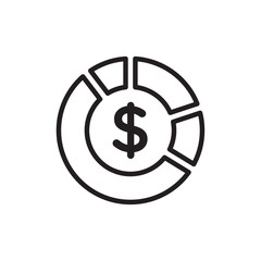 Asset allocation icon Black and white logo