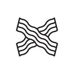 Bacon icon Black and white logo