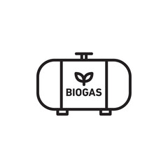 Biogas icon Black and white logo