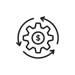 Business model icon Black and white logo