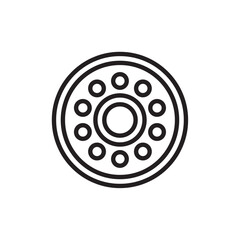 Car bearing icon Black and white logo