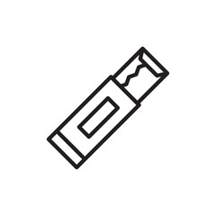 Chew gum icon Black and white logo