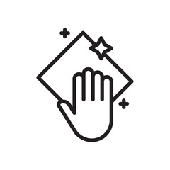 Clean icon Black and white logo