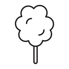 Cotton candy icon Black and white logo