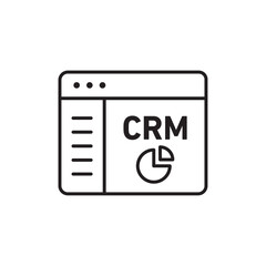 CRM icon Black and white logo