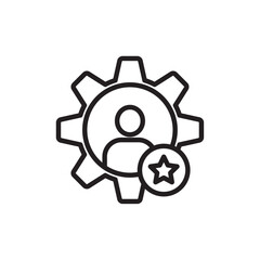 Employee skills icon Black and white logo
