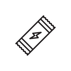 Energy bar icon Black and white logo