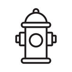 Fire hydrant icon Black and white logo
