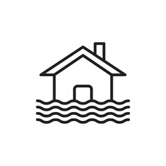 Flood icon Black and white logo