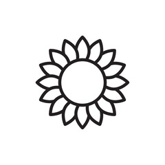 Flower icon Black and white logo