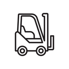 Forklift icon Black and white logo