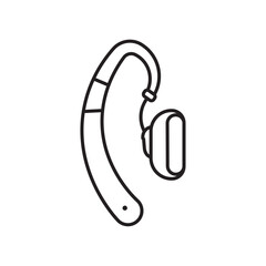 Hearing aid icon Black and white logo