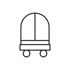 Hotel service icon Black and white logo