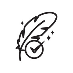 Hypoallergenic tested icon Black and white logo