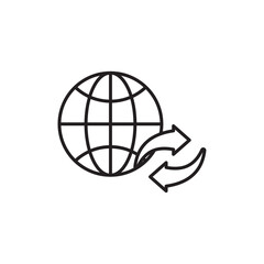 Import export icon Black and white logo